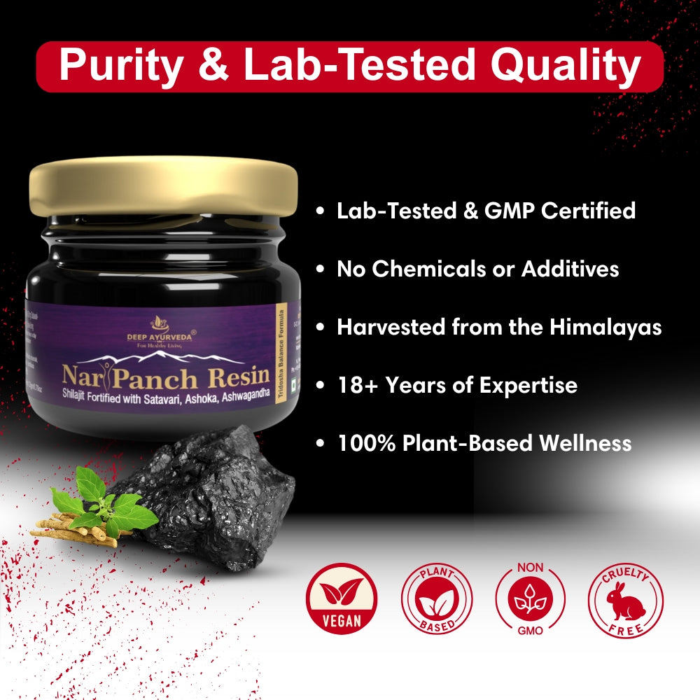 NariPanch Shilajit Resin Ayurvedic Blend for Women’s Vitality & Wellness