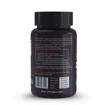 PurshVeda Tribulus Vegan Capsules | Pack of 60 | Testosterone Booster