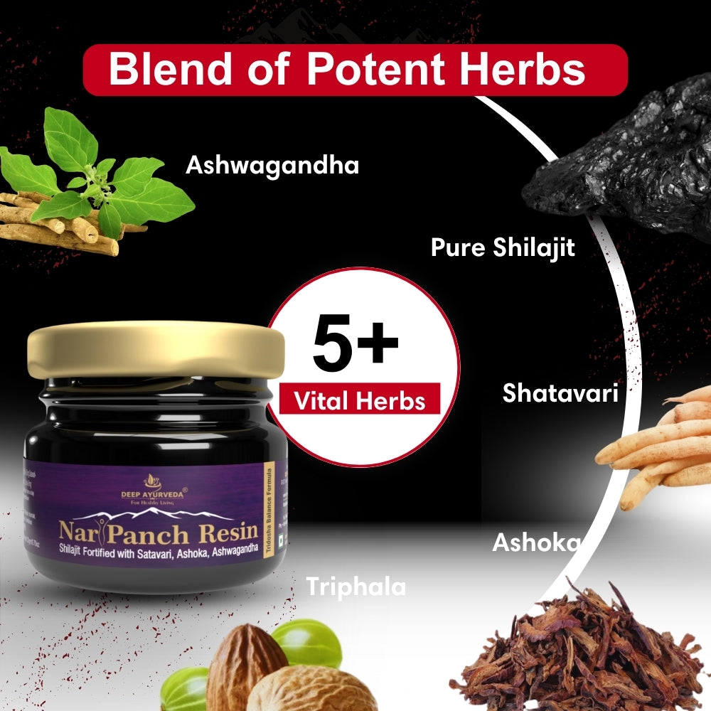 NariPanch Shilajit Resin Ayurvedic Blend for Women’s Vitality & Wellness