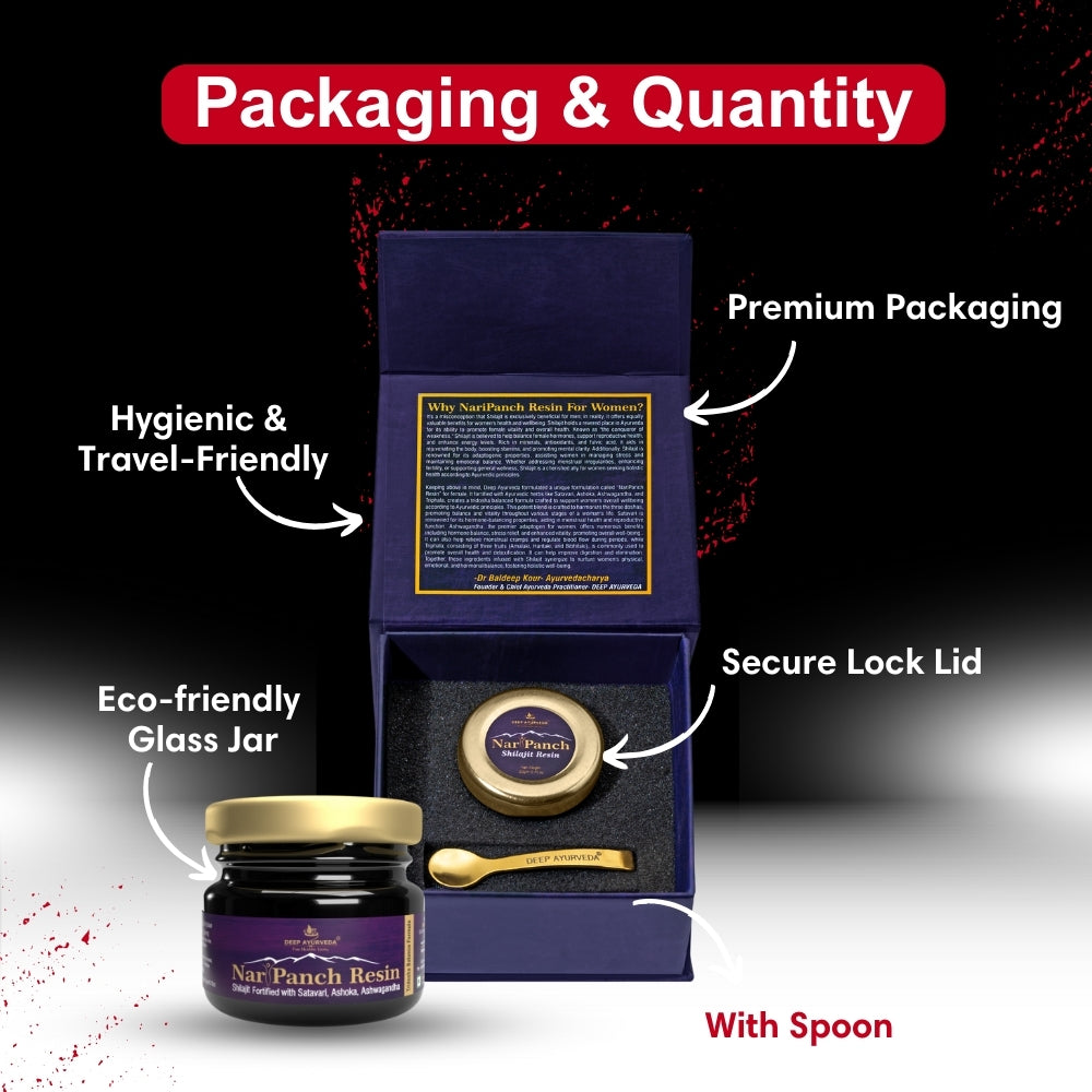 NariPanch Shilajit Resin Ayurvedic Blend for Women’s Vitality & Wellness