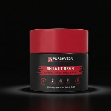 Purshveda Shilajit Resin for Men | Gold and Kesar