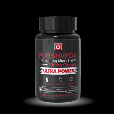 PurshVeda Vegan Capsule for Men | Pack of 60 | Strength & Vitality Support