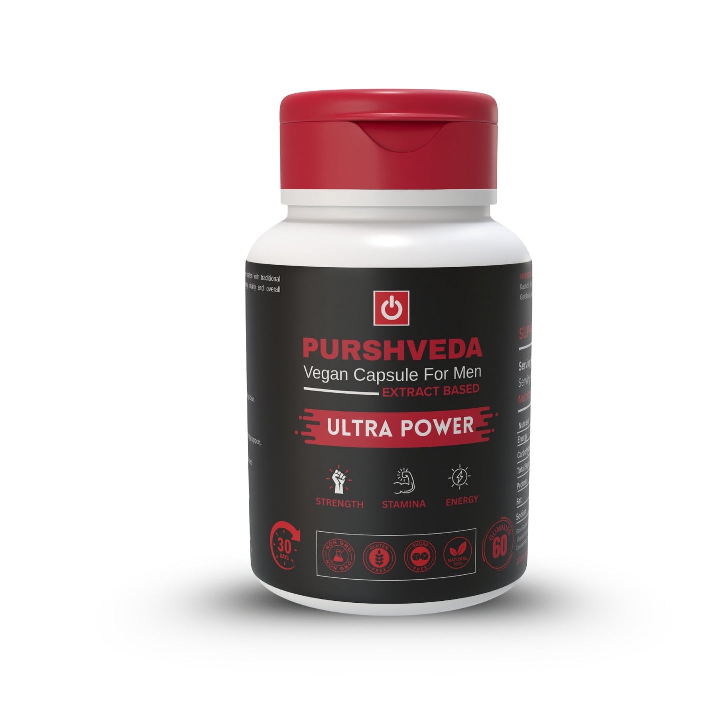 Purshveda Vegan Cap for Men | Stamina |  Strength