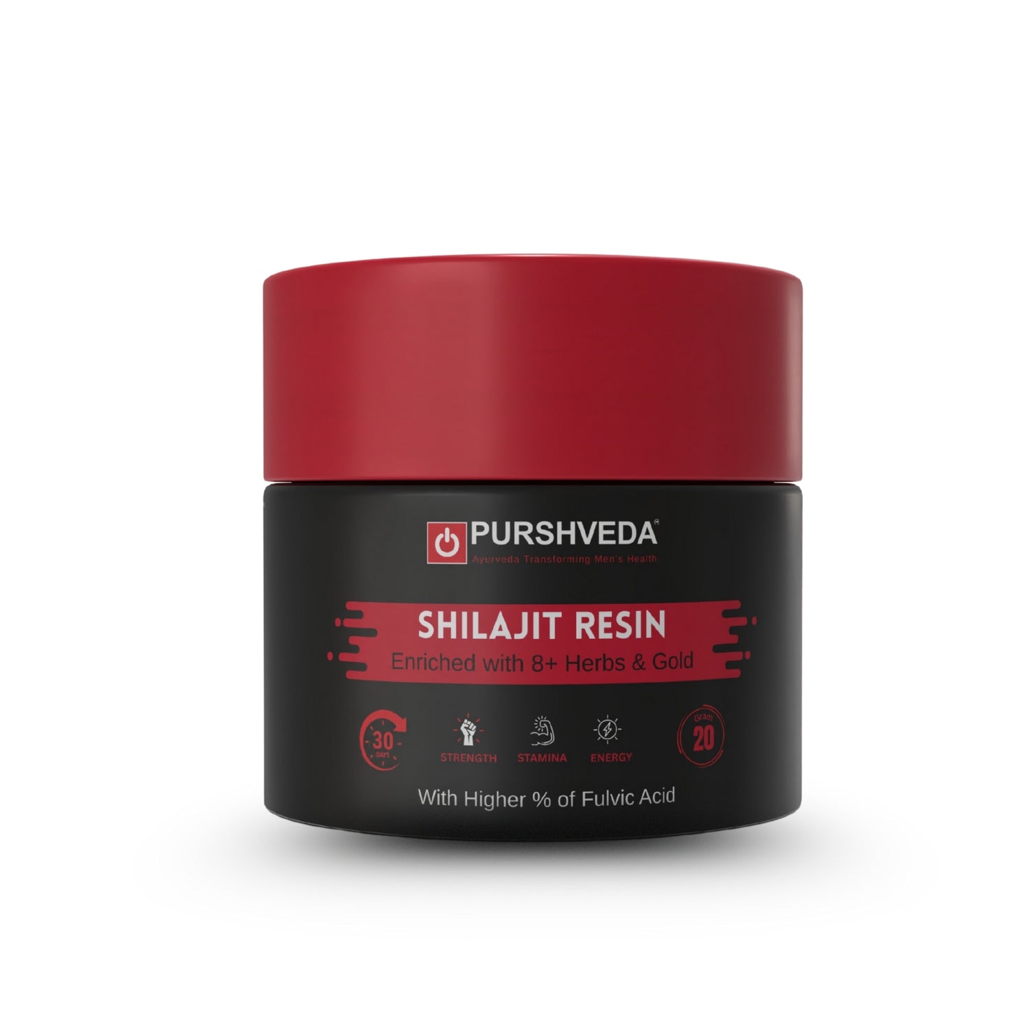 Purshveda Shilajit Resin for Men | Gold and Kesar
